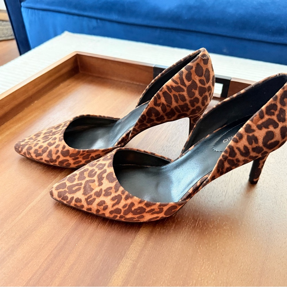 Bandolino Leopard Print Pointed Toe D'Orsay Pumps Women’s 9